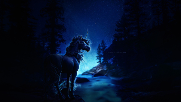 Horse Blue Night Wallpaper