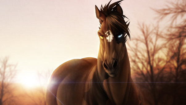 Horse Glowing Eyes Wallpaper