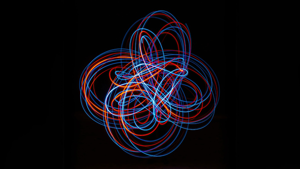Hula Hoop Spiral Lights Dark 5k Wallpaper