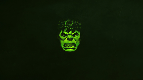 Hulk Green Minimal 4k Wallpaper