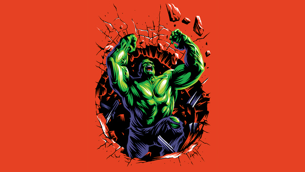 Hulk Illustration 4k Wallpaper