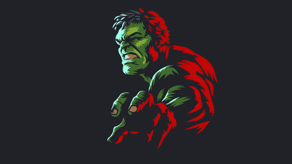 Hulk Minimal Art 4k Wallpaper
