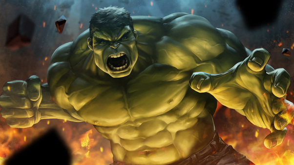 Hulk Smash Art Wallpaper