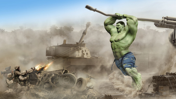 Hulk Vs Army Wallpaper