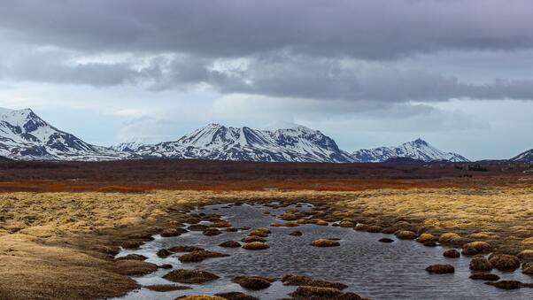 Iceland Brown Gray Mountains 4k Wallpaper