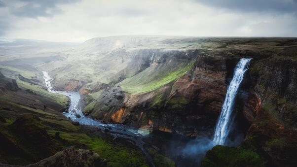 Iceland Canyon Nature Waterfall 5k Wallpaper