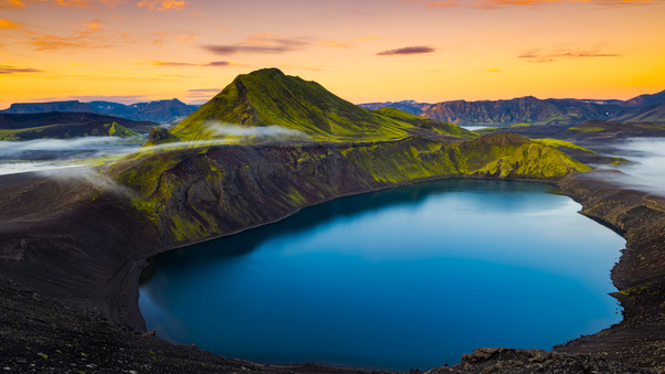 Iceland Rocks Dawn Black Sand Wallpaper