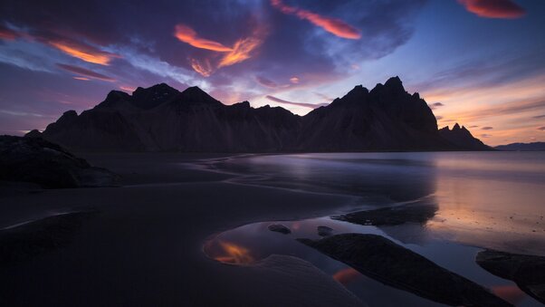 Iceland Rocks Mountains Sunset Landscape 5k Wallpaper