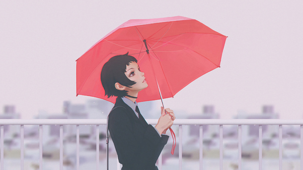 Ilya Kuvshinov Anime Girl With Umbrella Wallpaper