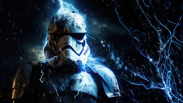 Imperial Lightning Strike The Storm Trooper Wallpaper