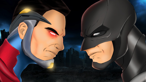 Injustice 2 Superman Vs Batman Art Wallpaper