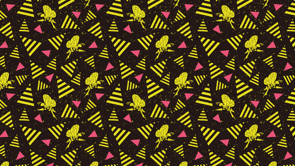Insect Vector Pattern 4k Wallpaper