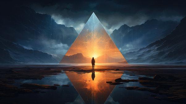 Into The Triangular Realm Wallpaper