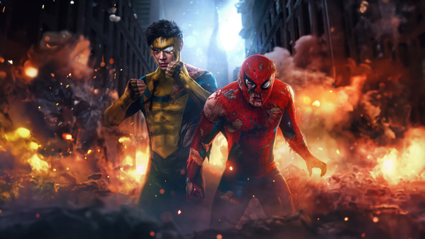 Invincible X Spider Man Wallpaper