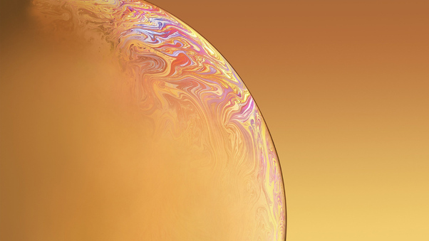 IPhone X XR Double Bubble Yellow Wallpaper