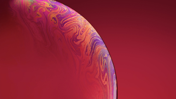 IPhone Xs Double Bubble Red Wallpaper