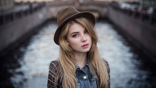 Irina Popova Hat Face Wallpaper
