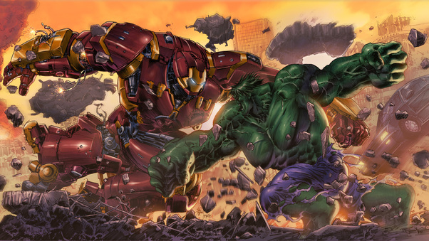Iron Hulkbuster Vs Hulk Wallpaper