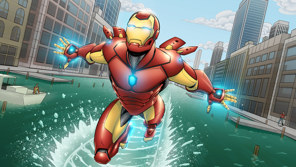 Iron Man Above The Water Wallpaper