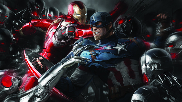 Iron Man And Captain America 5K Artwork Wallpaper