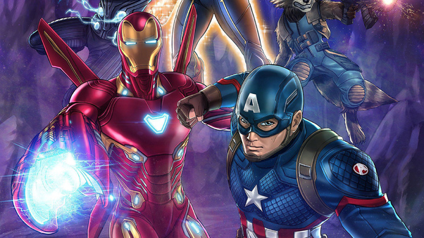 Iron Man And Captain America Art Wallpaper