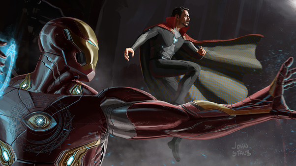 Iron Man And Doctor Strange 4k Wallpaper