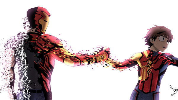Iron Man And Spiderman Turned To Dust Wallpaper