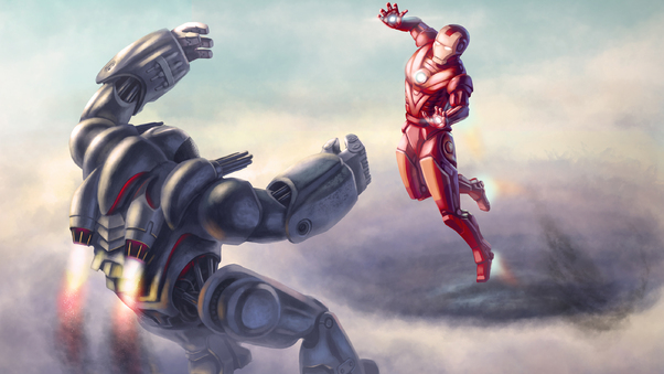 Iron Man And War Machine Artwork Wallpaper