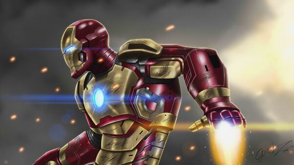 Iron Man At War 10k Artwork Wallpaper
