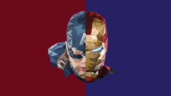 Iron Man Captain America Abstract Wallpaper