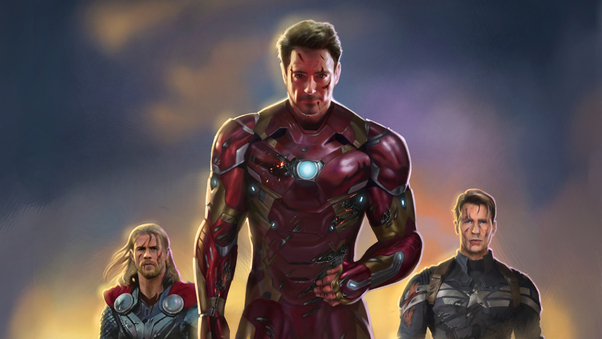 Iron Man Captain America Thor Fan Art Wallpaper