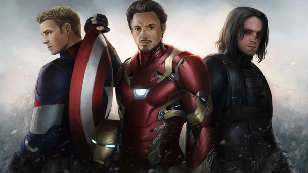 Iron Man Captain America Winter Solider Wallpaper