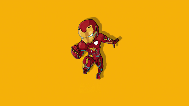 Iron Man Chibbi Minimal 4k Wallpaper