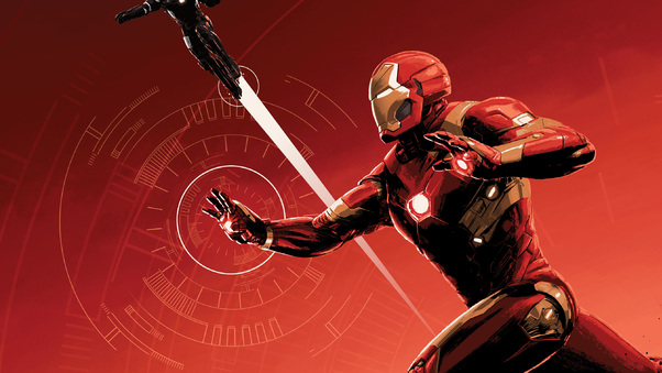 Iron Man Civil War Art Wallpaper