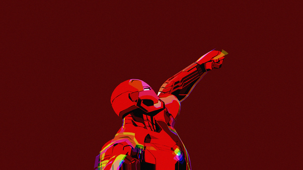 Iron Man Clean Minimal Art 4k Wallpaper