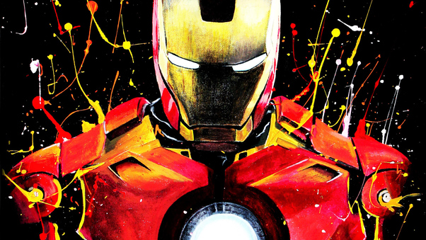 Iron Man Color Paint Art Wallpaper