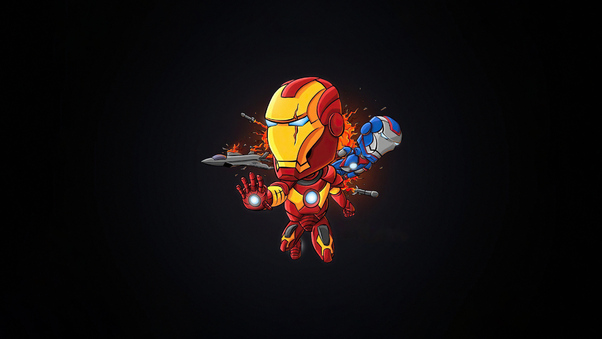 Iron Man Dark Minimal Art 4k Wallpaper
