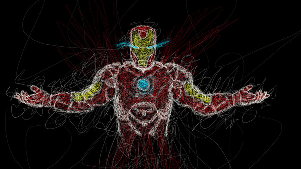 Iron Man Drawing Art Wallpaper