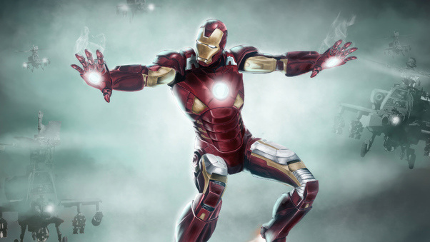 Iron Man Fighting Wallpaper