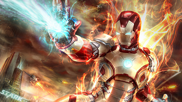 Iron Man Fire Blaster Wallpaper