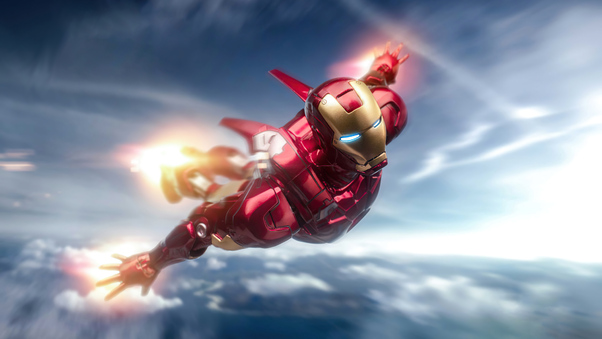 Iron Man Flying 5k Wallpaper