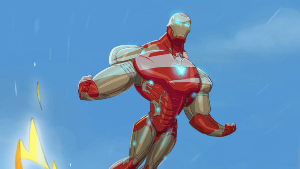 Iron Man Flying Hero Wallpaper