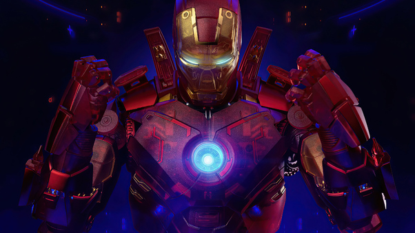 Iron Man Holographic 4k 2020 Wallpaper
