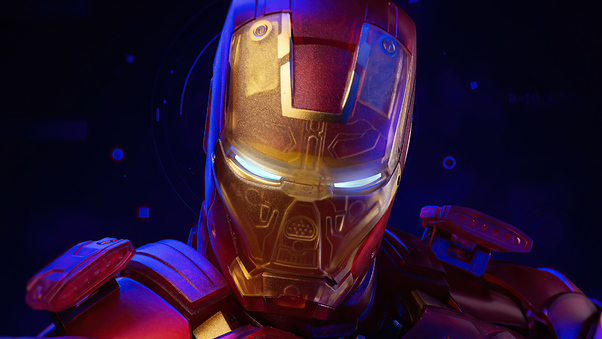 Iron Man Holographic 4k Wallpaper
