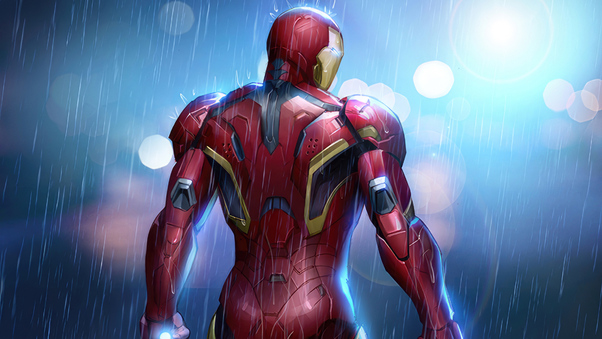 Iron Man In Rain Wallpaper