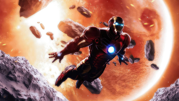 Iron Man In Space Wallpaper