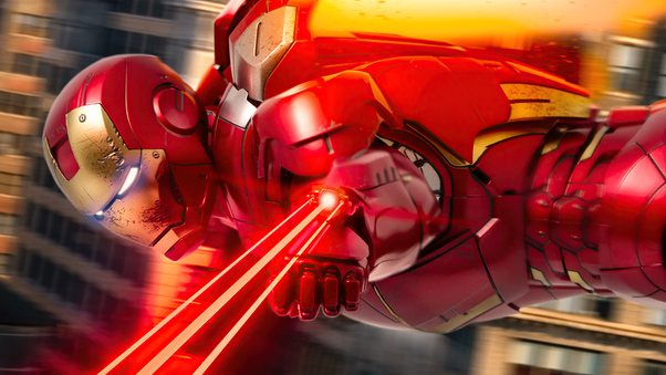 Iron Man Laser Flight Wallpaper