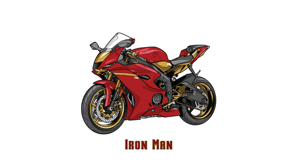 Iron Man Marvel Yamaha R6 Crossover Wallpaper