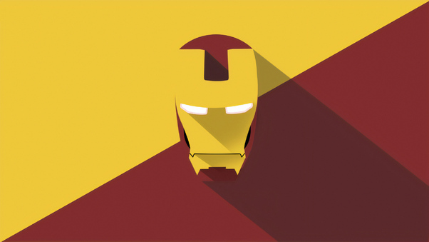 Iron Man Mask Minimal Art Wallpaper