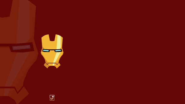 Iron Man Mask Minimalism Wallpaper